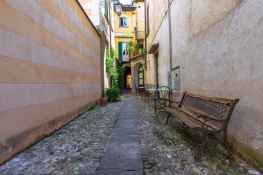İtalya 'nın harika Orta San Giulio kasabası..