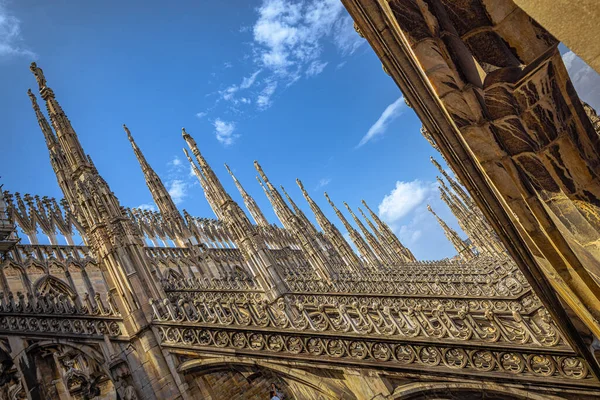 Vista Panorámica Majestuosa Catedral Milán Italia —  Fotos de Stock