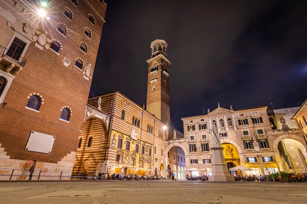 Nattfotografering Den Pittoreska Staden Verona Italien — Stockfoto