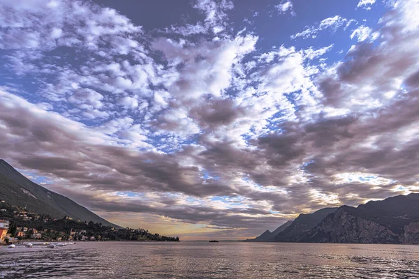 Paysage Eau Lac Garde Italie — Photo