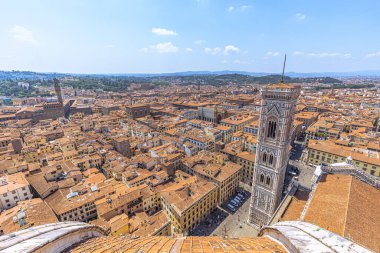 İtalya 'nın Floransa kentinin panoramik çatı manzarası