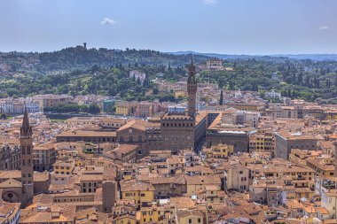 İtalya 'nın Floransa kentinin panoramik çatı manzarası