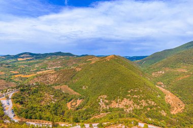İtalya 'nın Umbria kentindeki Ortaçağ dini Hristiyan kasabası Assisi