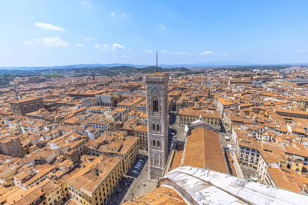 Panoramatický Střešní Pohled Středověké Slavné Město Florencie Itálie — Stock fotografie