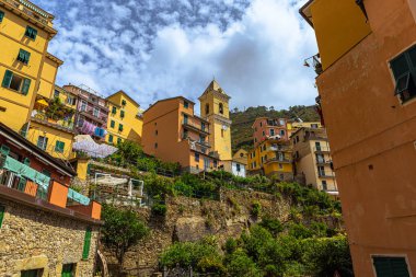 İtalya 'nın Cinque Terre kentindeki Manarola kasabası