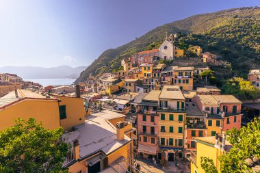 İtalya 'nın Cinque Terre kentindeki Manarola kasabası