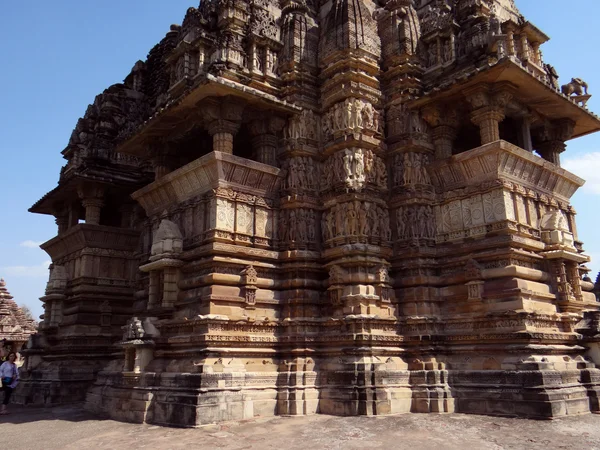 En UNESCO: s världsarvslista, khajuraho tempel — Stockfoto