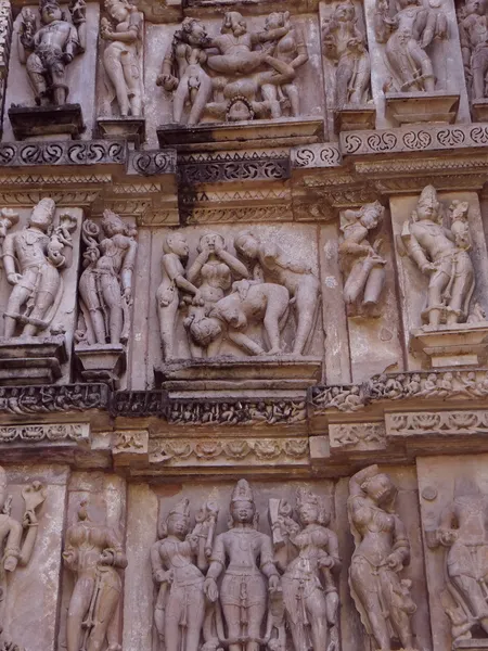 Artes eróticas de Khajuraho — Fotografia de Stock