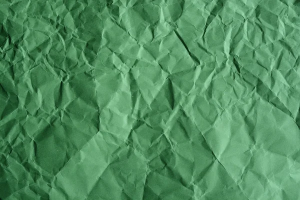 Texture papier froissé, vert — Photo