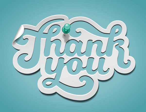 Спасибо, подпись
