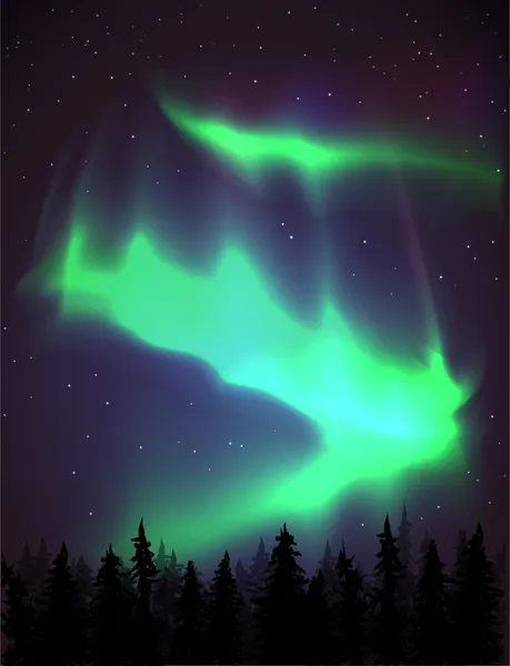 Aurora Borealis bakgrund — Stock vektor