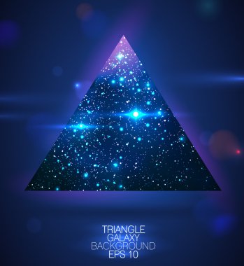 Cosmic triangle shape background