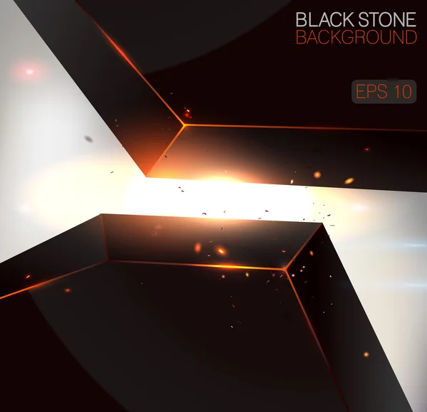 Black stone background — Stock Vector