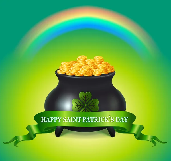 Saint Patricks day potten — Stock vektor