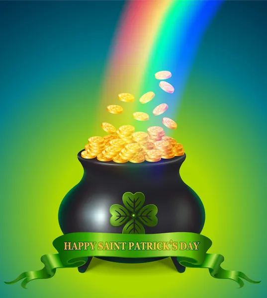 Saint Patrick's Day pot — Stock Vector