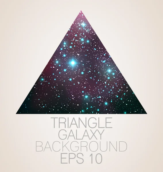 Galaxy triangle background — Stock Vector