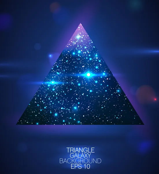 Triangle cosmique forme fond — Image vectorielle