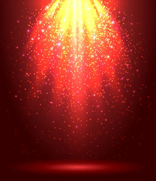 Magiska rött ljus bakgrund — Stock vektor