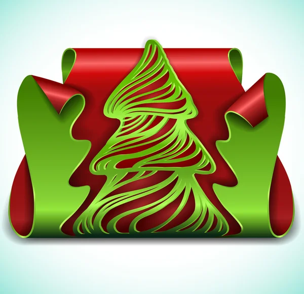 Clipped Christmas tree — Stock Vector