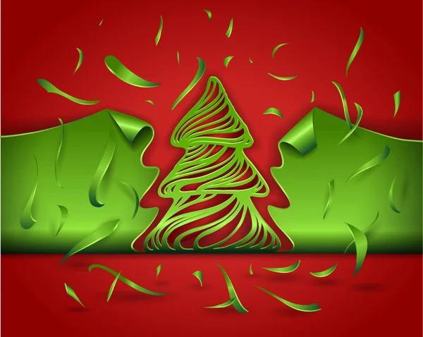 Arbre de Noël coupé — Image vectorielle