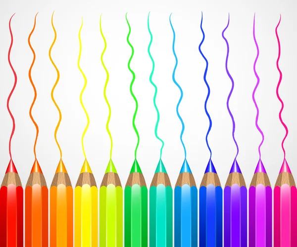 Набор красочных карандашей — стоковый вектор