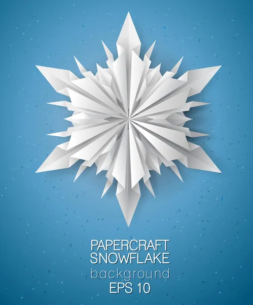 3D snowflake card — Stock Vector