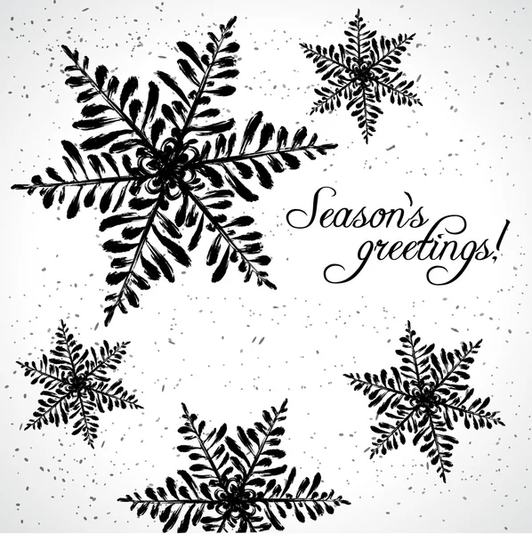 Tarjeta de felicitación Seasons — Vector de stock