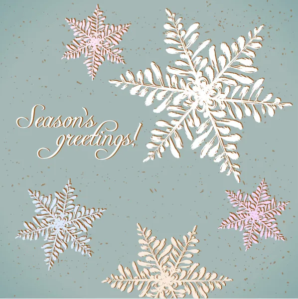 Seasons greetings pastell kort — Stock vektor