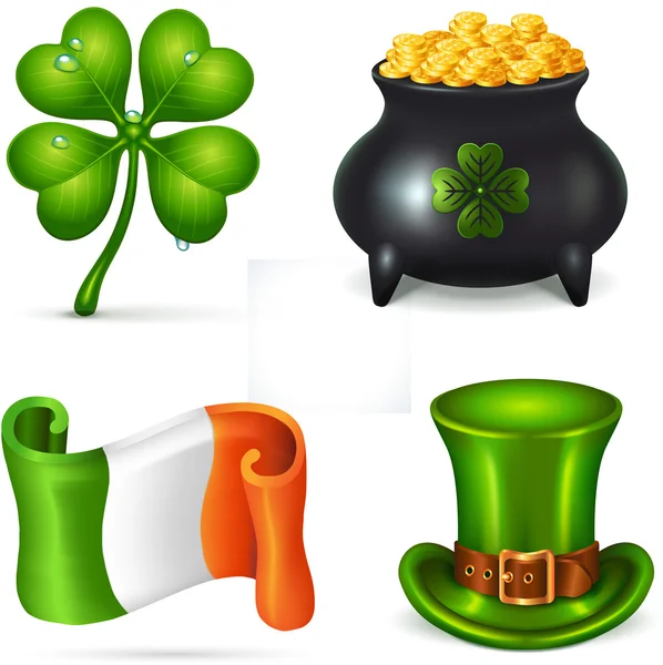 Set de iconos del día de San Patricio — Vector de stock