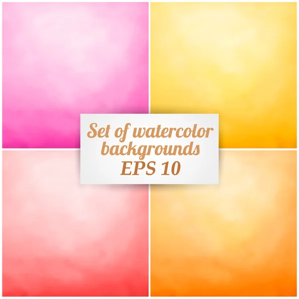 Set of watercolor backgrounds — Stock Vector