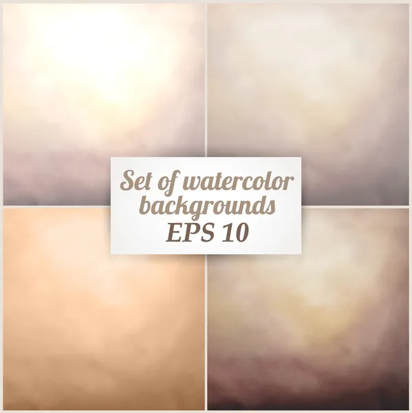 Set of watercolor backgrounds — Stock Vector