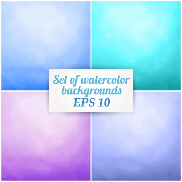 Set of watercolor backgrounds — Stock Vector