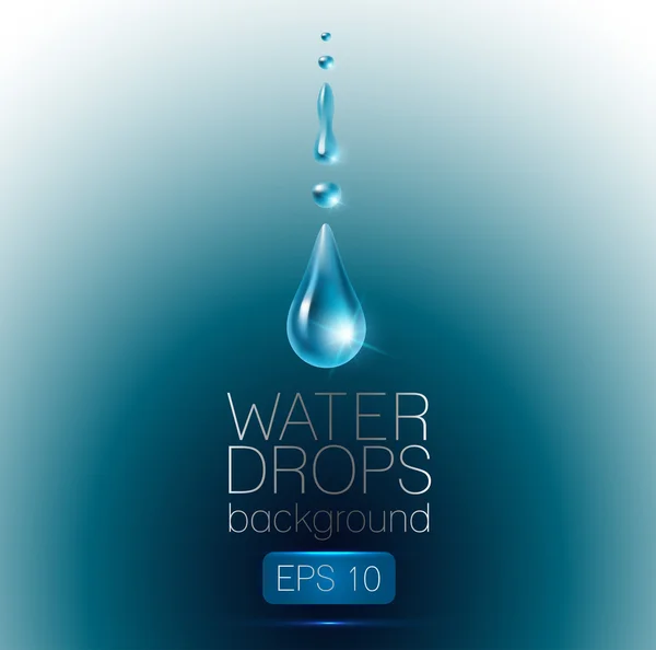 Realistic waterdrops — Stock Vector