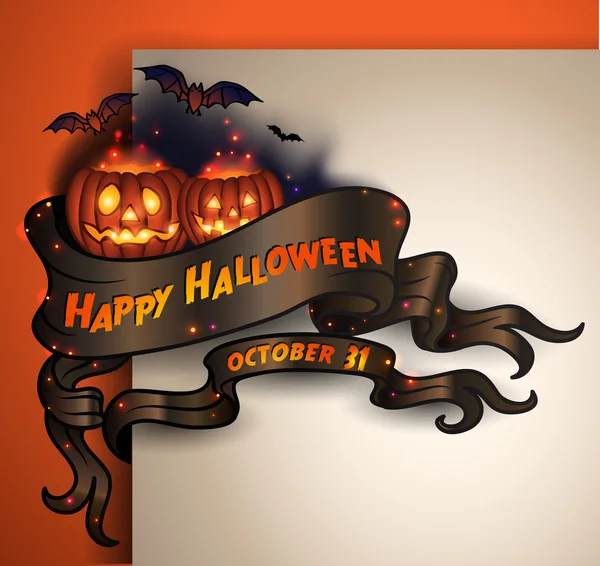 Banner de desplazamiento de Halloween — Archivo Imágenes Vectoriales