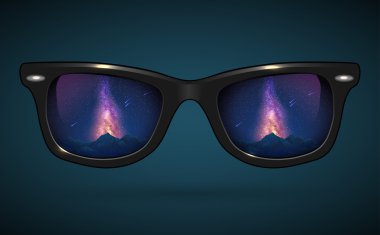 Samanyolu yansıtan wayfarer güneş gözlüğü