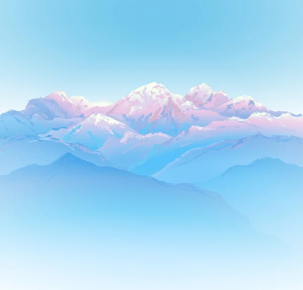 Hermoso paisaje de montaña — Vector de stock