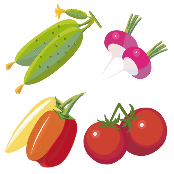 Vegetables set — Stock Vector