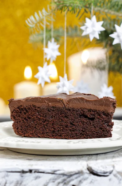 Dänischer Kuchen und traditionelle dänische Weihnachtssterne — Stockfoto