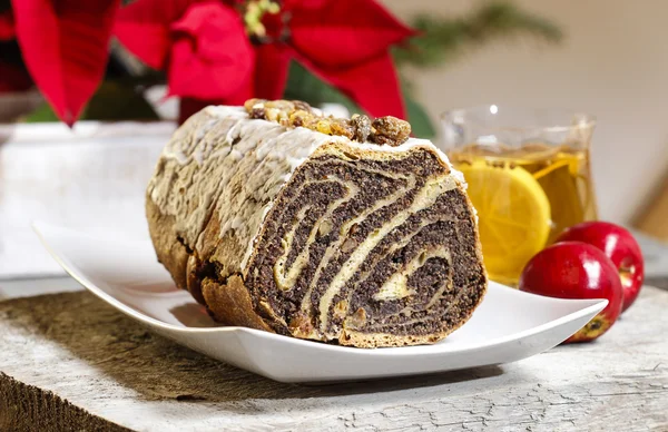 Різдвяний торт з насінням макаронів — стокове фото