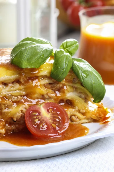 Rundvlees lasagne — Stockfoto