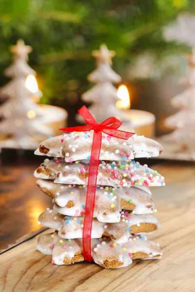 Peperkoek kerstkoekjes. selectieve aandacht — Stockfoto