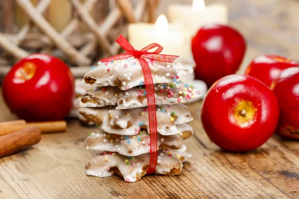 Biscoitos de gengibre de Natal. Foco seletivo — Fotografia de Stock