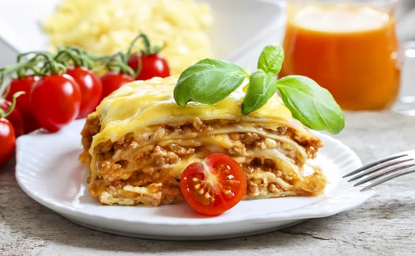 Lasagna, traditional italian dish Stock Picture