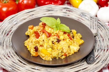 Risotto, popüler İtalyan yemeği. seçici odak