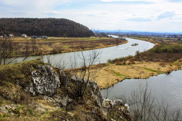 Wisla (Vístula) río cerca de Cracovia, Polonia — Foto de Stock