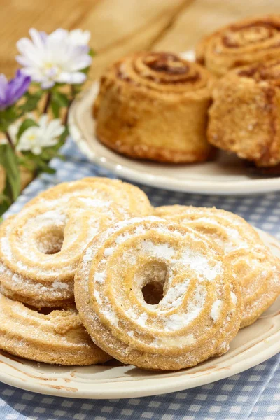 Stack of butter cookies. Homemade dessert — Stock Photo, Image