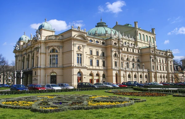 Teatro Juliusz Slowacki en Cracovia, Polonia, erigido en 1893, fue — Foto de Stock