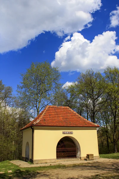 Basilika in Kalwaria Zebrzydowska und Kreuzwegkapellen — Stockfoto