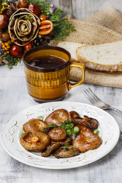 Champignons de la casquette de lait safran — Photo