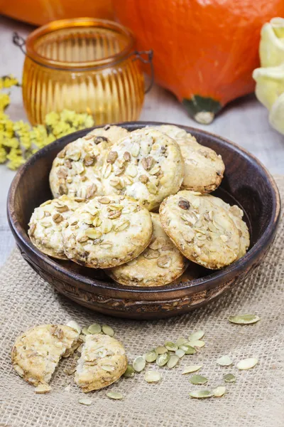 秋のカボチャ クッキー — ストック写真